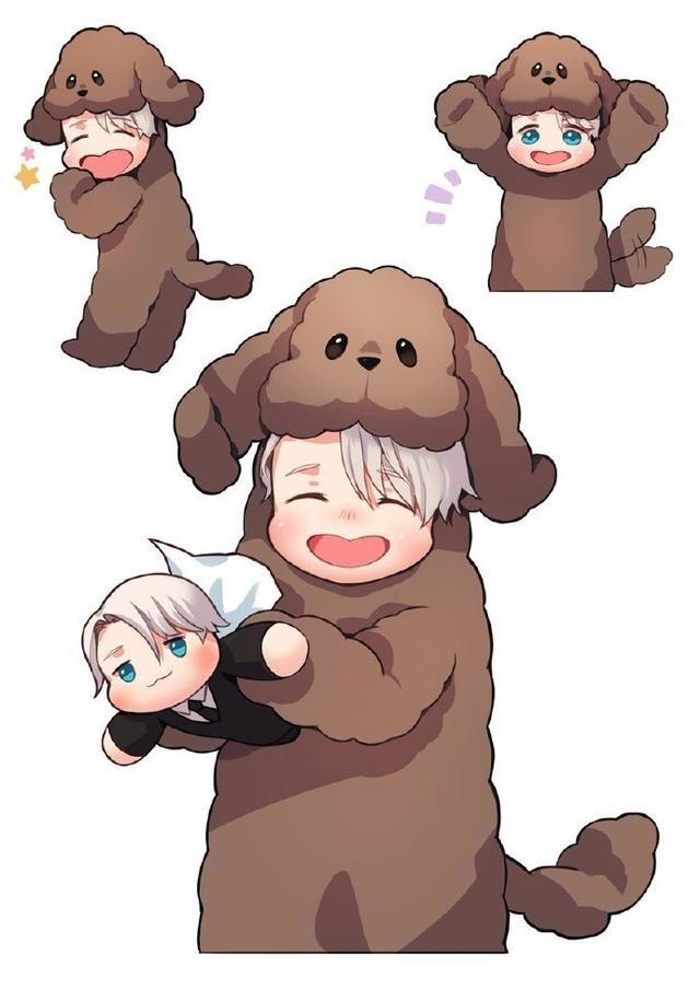 《冰上的尤里》银发少年维克托，连嘴型都是爱心型，简直太可爱了