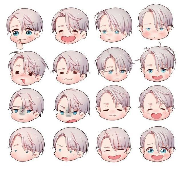 《冰上的尤里》银发少年维克托，连嘴型都是爱心型，简直太可爱了