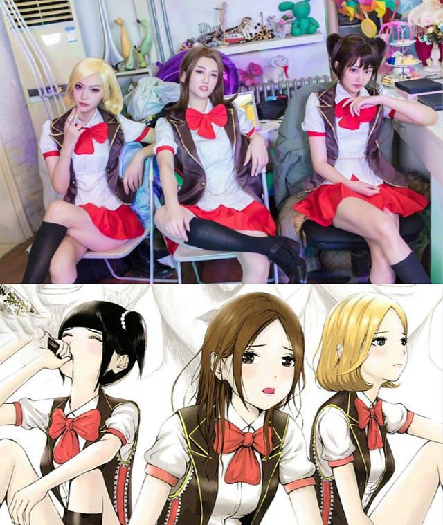 真人COS《后街女孩》：三个汉子请走开，实打实的萌妹子才是正道