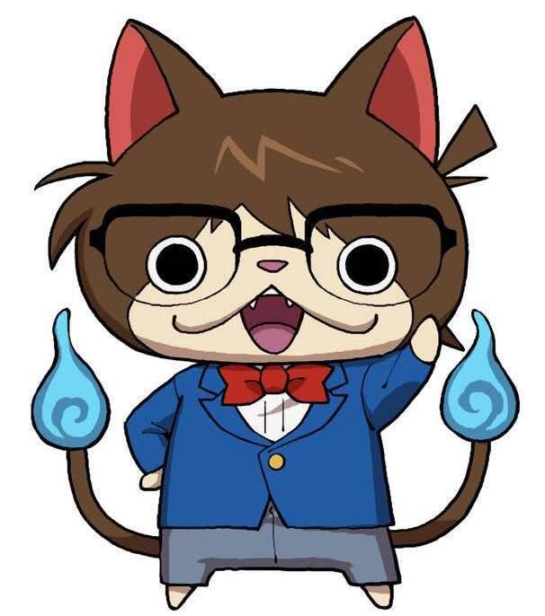 名侦探柯南&妖怪手表联动，赤井一家集齐，带着表妹灰原哀一起玩