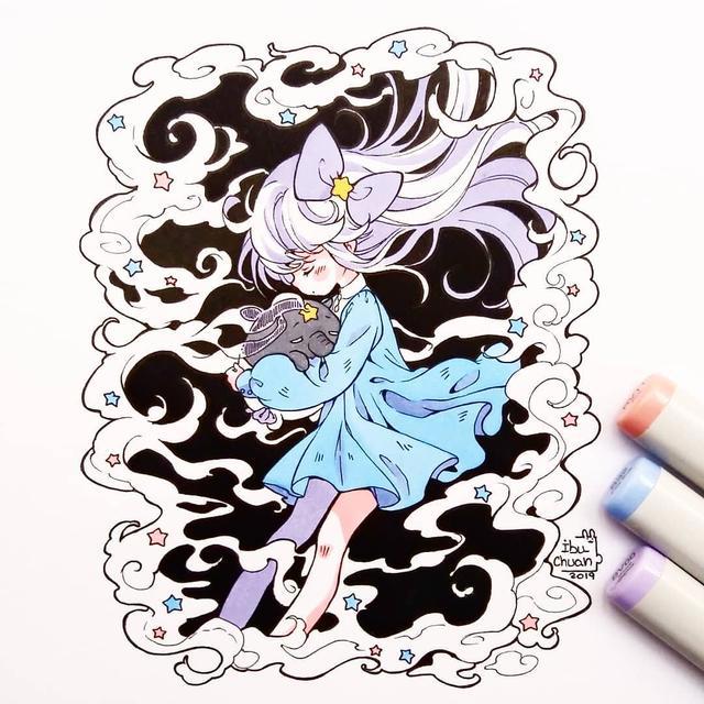 20张q版动漫人物手绘图，超可爱的q版美少女，赶紧收藏吧！