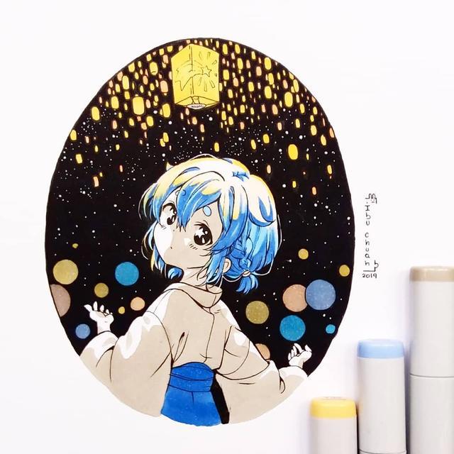 20张q版动漫人物手绘图，超可爱的q版美少女，赶紧收藏吧！