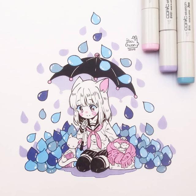 20张q版动漫人物手绘图，超可爱的q版美少女，赶紧收藏吧！