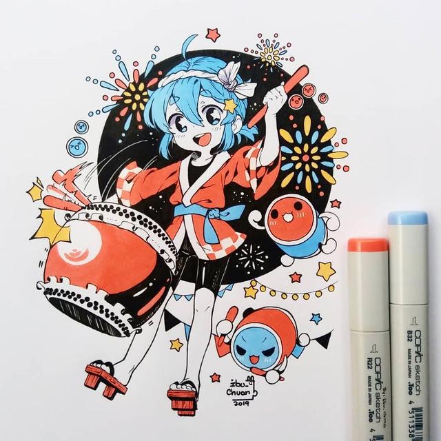 20张q版动漫人物手绘图，超可爱的q版美少女，赶紧收藏吧！