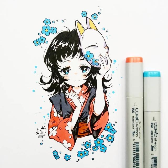 20张q版动漫人物手绘图，超可爱的q版美少女，赶紧收藏吧！