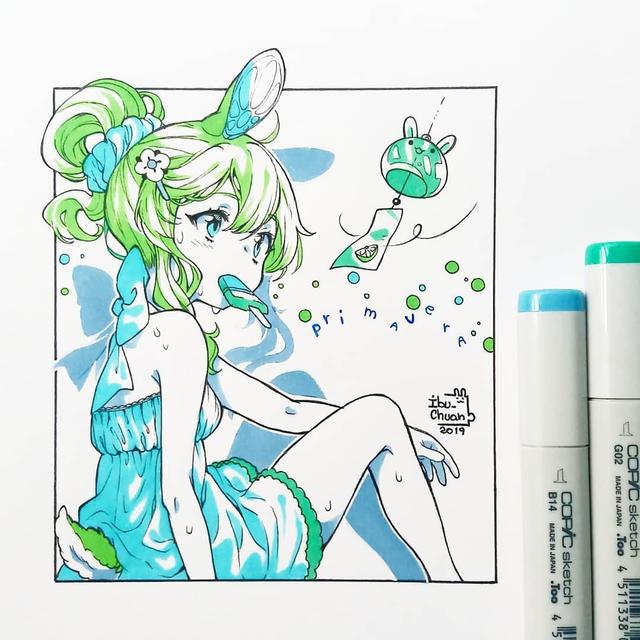 20张q版动漫人物手绘图，超可爱的q版美少女，赶紧收藏吧！