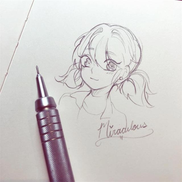 动漫少女手绘线稿，简单又好看，适合新手收藏临摹！