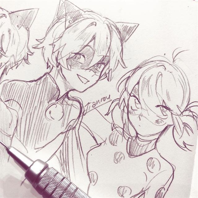 动漫少女手绘线稿，简单又好看，适合新手收藏临摹！