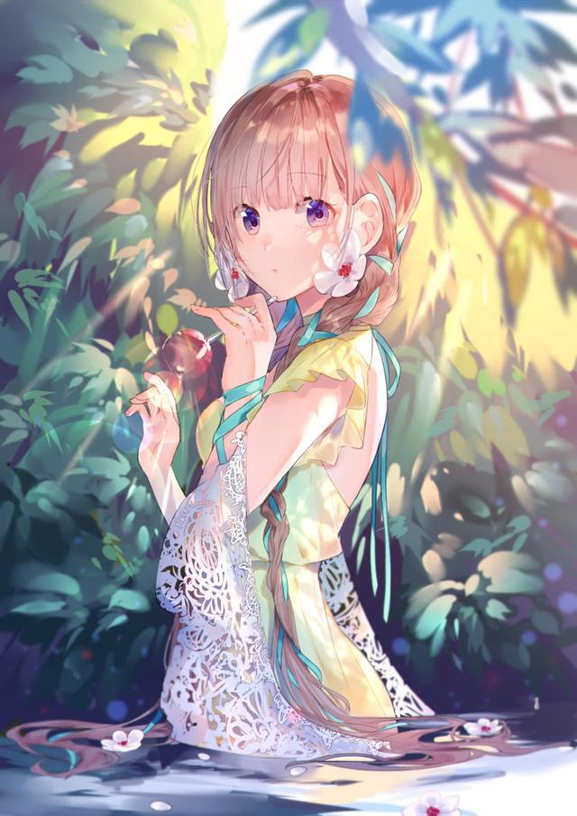 绿色系列唯美高清动漫女生壁纸&头像（上）