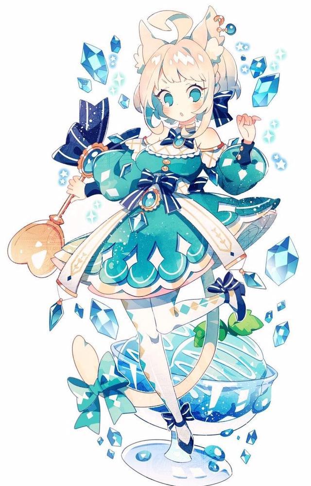 人物绘画，超可爱的卡通动漫女孩