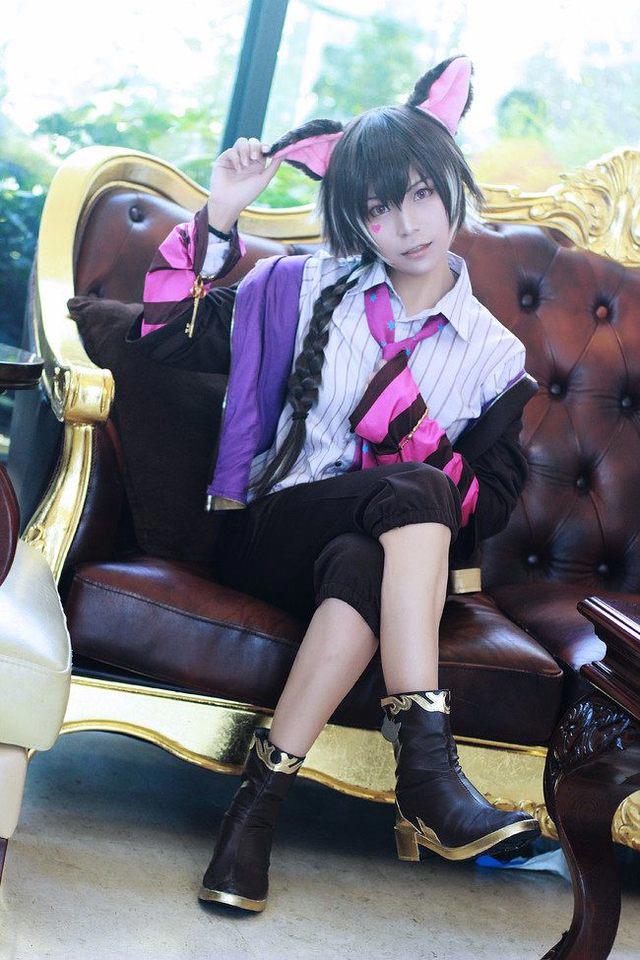 梦王国与沉睡的100王子柴郡猫cosplay帅气的小哥哥，帅出天际