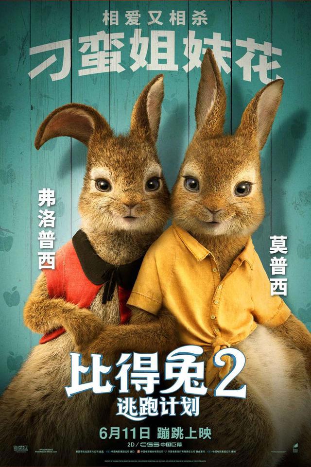 《比得兔2：逃跑计划》6月上映，萌兔天团激萌登场