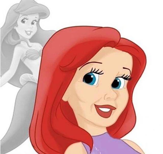 当迪士尼公主变老后，睡美人从公主变女王，仙度瑞拉也有了皱纹