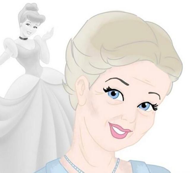 当迪士尼公主变老后，睡美人从公主变女王，仙度瑞拉也有了皱纹