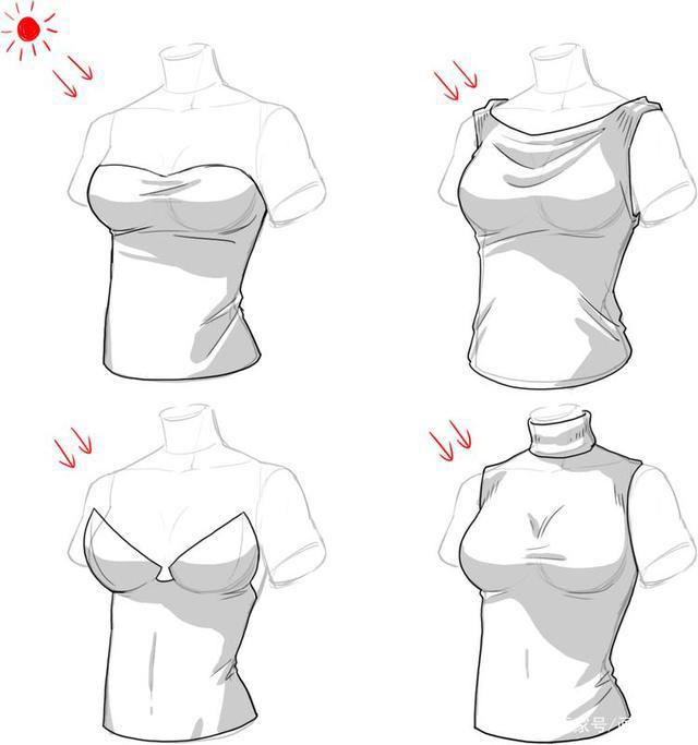 掌握技巧，绘画好动漫人物衣服上的皱纹