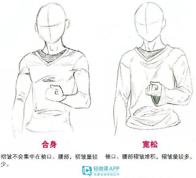 如何画褶皱？动漫人物衣服褶皱画法