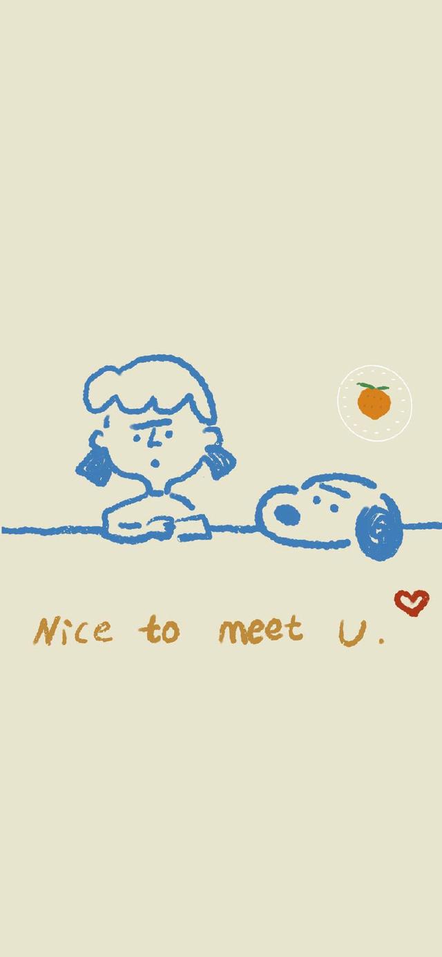 史努比简单手绘插画壁纸无水印动漫壁纸