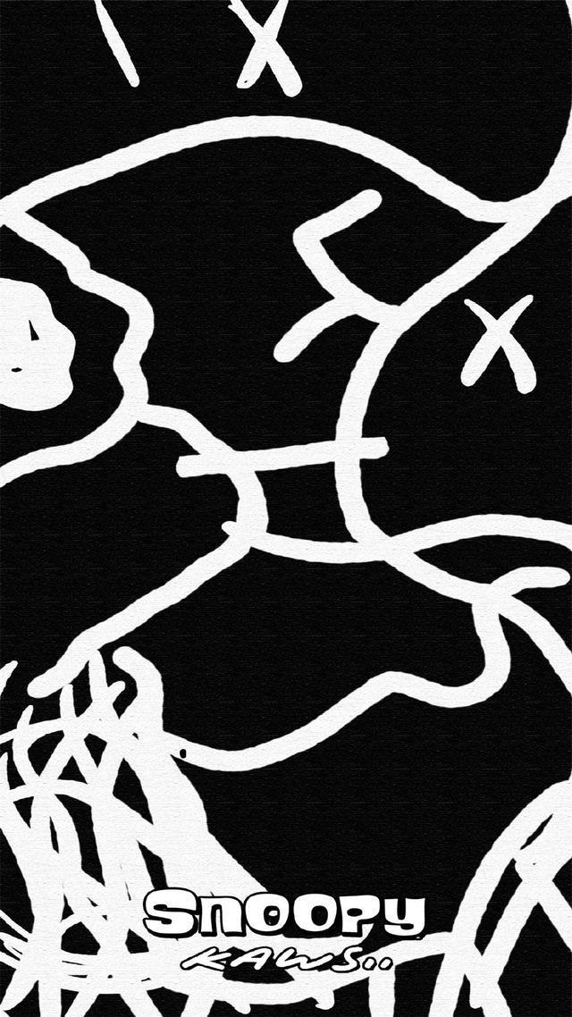 无水印动漫壁纸史努比Kaws联名潮流简约壁纸