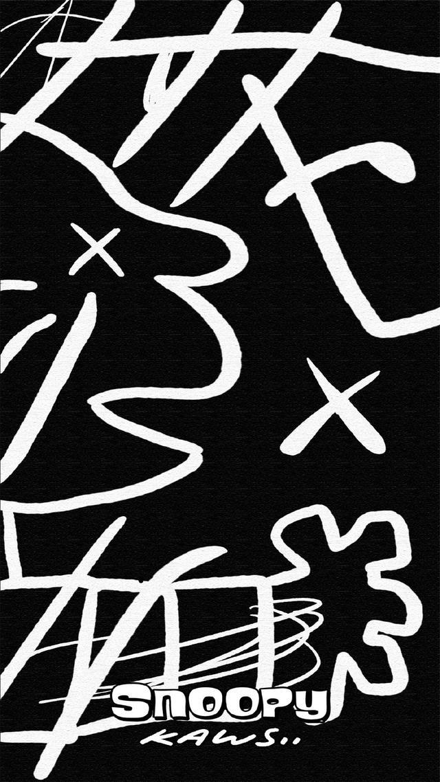 无水印动漫壁纸史努比Kaws联名潮流简约壁纸