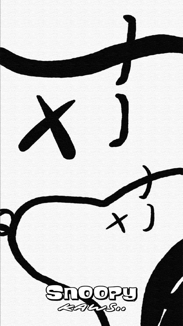 无水印动漫壁纸史努比Kaws联名潮流简约壁纸