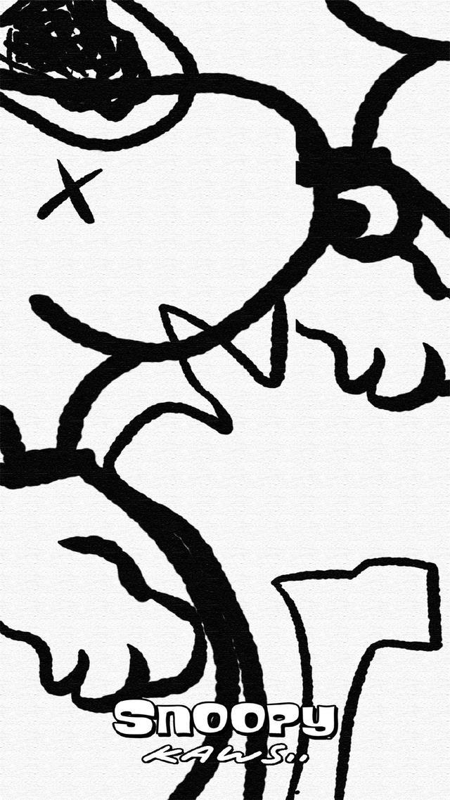 无水印动漫壁纸史努比Kaws联名潮流简约壁纸