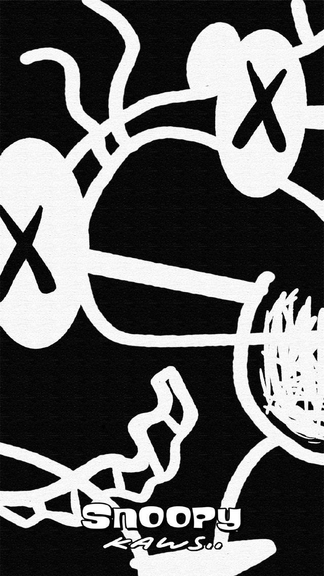 无水印动漫壁纸史努比Kaws联名潮流简约壁纸