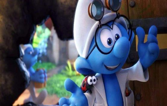 可爱的小蓝精灵们四个想冒险的小伙伴走进寻找神秘村