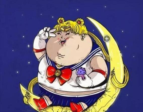 当童年动漫人物长胖以后，月野兔女神形象尽毁，蓝精灵依旧可爱