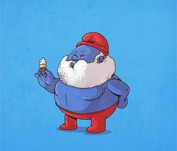 当童年动漫人物长胖以后，月野兔女神形象尽毁，蓝精灵依旧可爱