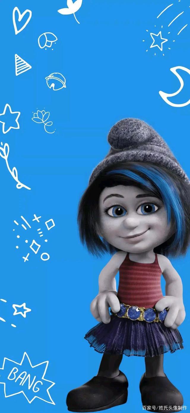 手机动漫高清壁纸蓝精灵和格格巫