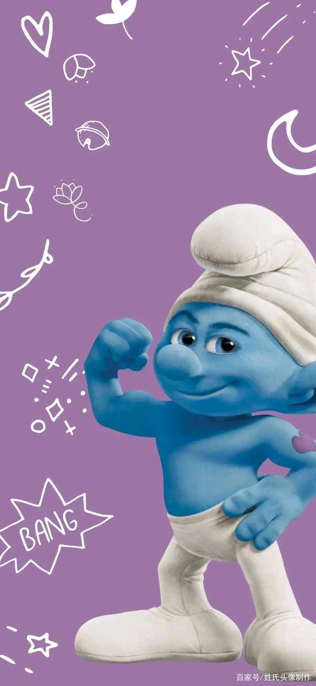 手机动漫高清壁纸蓝精灵和格格巫