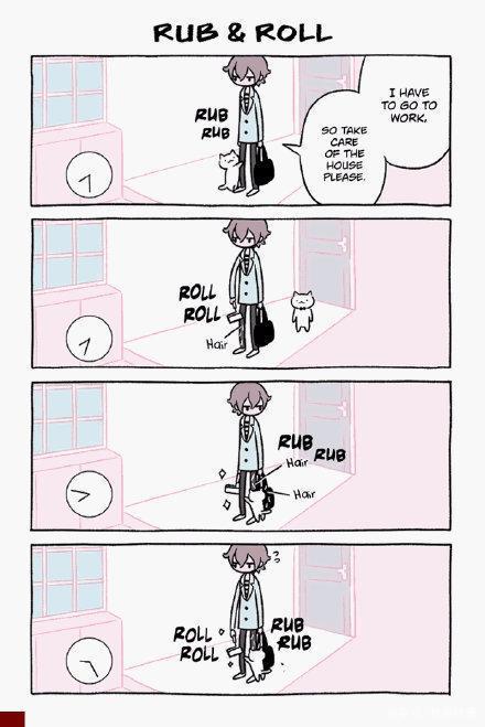 漫画：小男孩与流浪猫，从四目对视开始，到各种花式炫宠结束