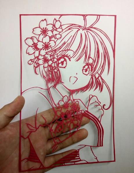 魔卡少女樱：大神自制透明牌刻纸，细节精细，网友：求把手寄给我