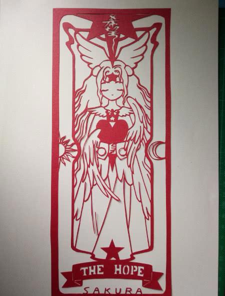 魔卡少女樱：大神自制透明牌刻纸，细节精细，网友：求把手寄给我