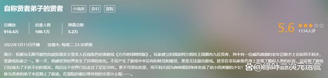 “叔叔”自从不买新番之后，这部动漫流量900多万，在控制评分？