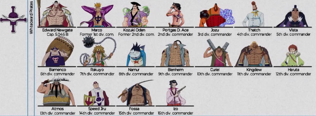 海贼王：传说级别海贼团人员图，红发团9位强者，罗杰团至少28位