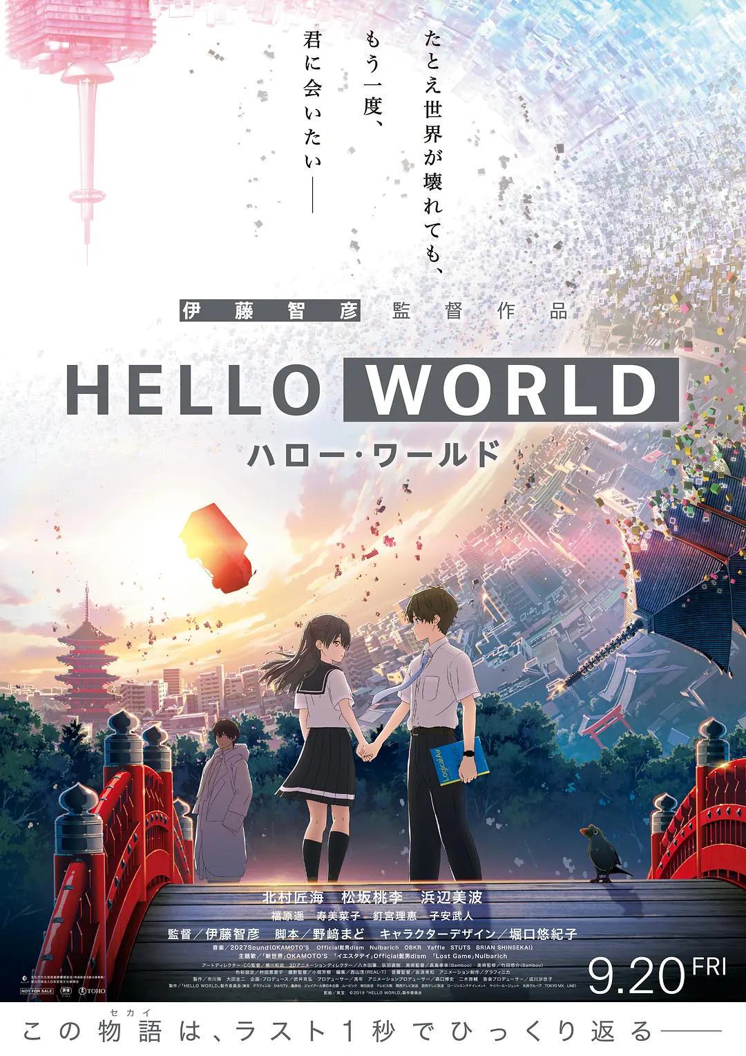 国内9月上映！刀剑神域导演新作《HELLOWORLD》：为你，颠覆世界