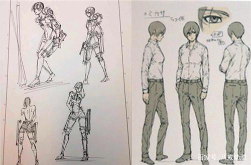 《进击的巨人》最终季人设图放出，三笠因体型太“man”被吐槽！