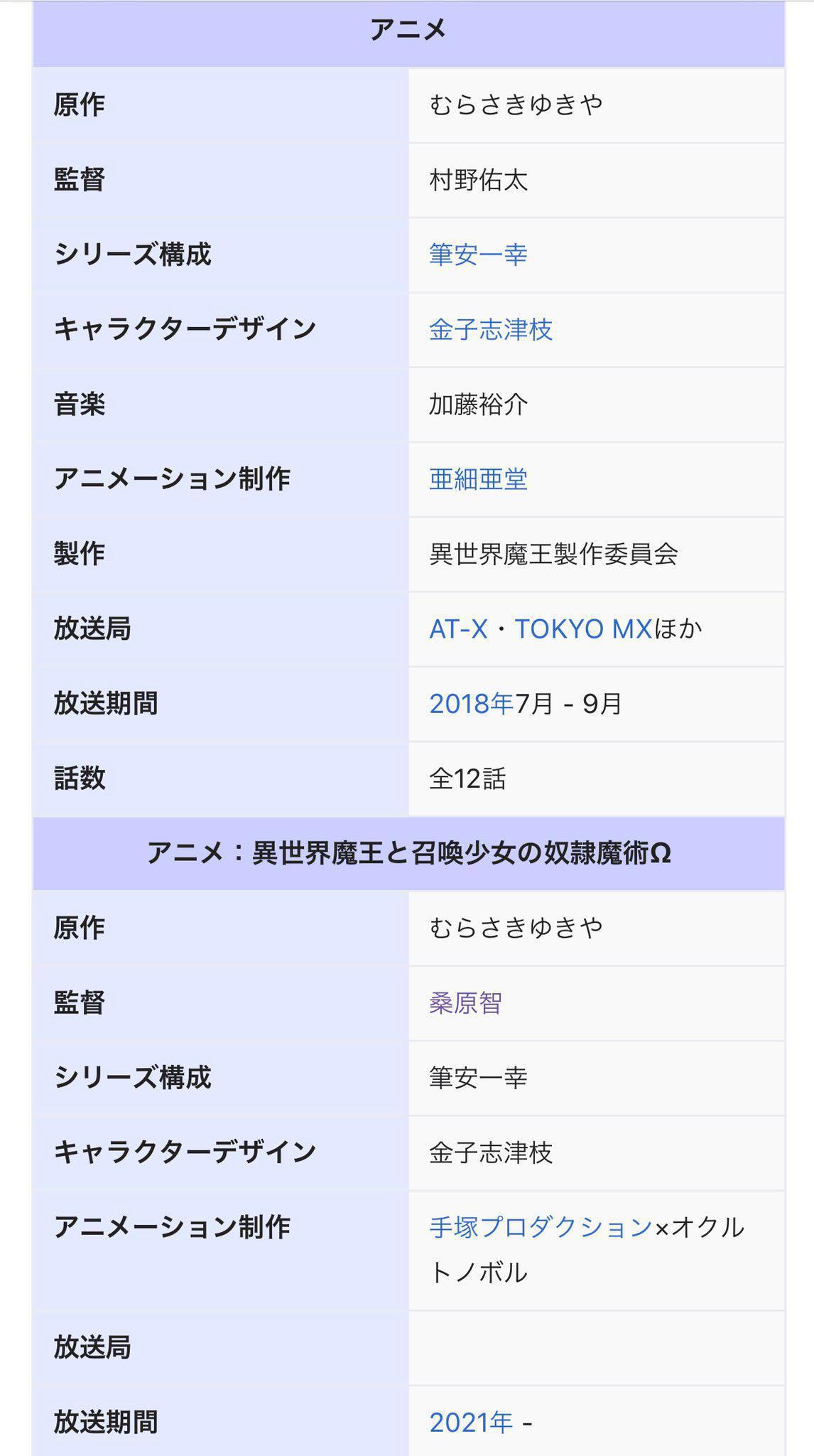 《异世界魔王与召唤少女》第二季确定播出，新公司做过“五等分”