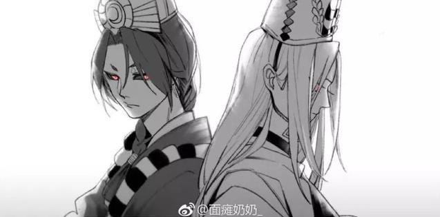 当阴阳师众式神变成黑白画风，晴明爸爸太美，鬼使兄弟太般配！