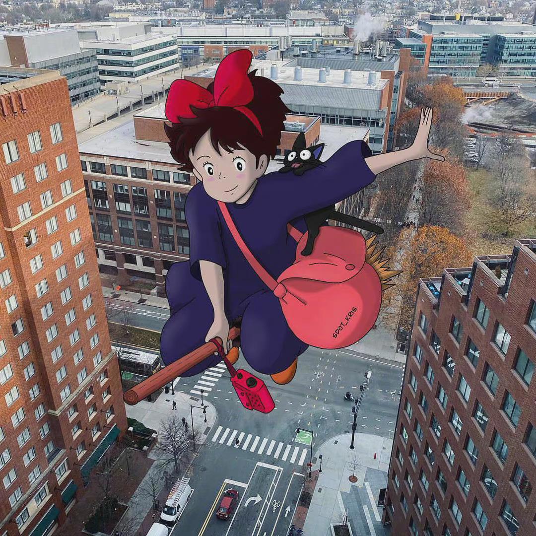 当宫崎骏动漫主角来到现实中，画面毫无违和感，有趣又可爱的日常