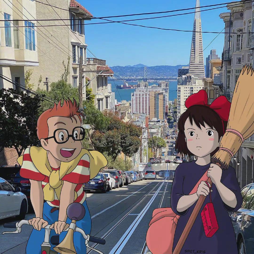 当宫崎骏动漫主角来到现实中，画面毫无违和感，有趣又可爱的日常