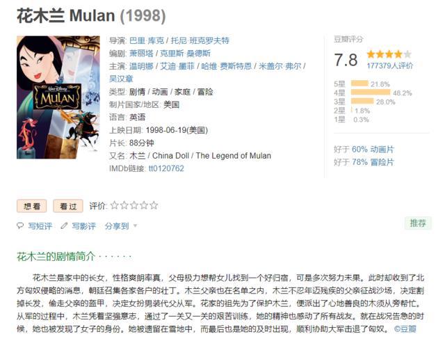迪士尼经典动画花木兰，翻拍真人电影，BBC称：2020不容错过佳作