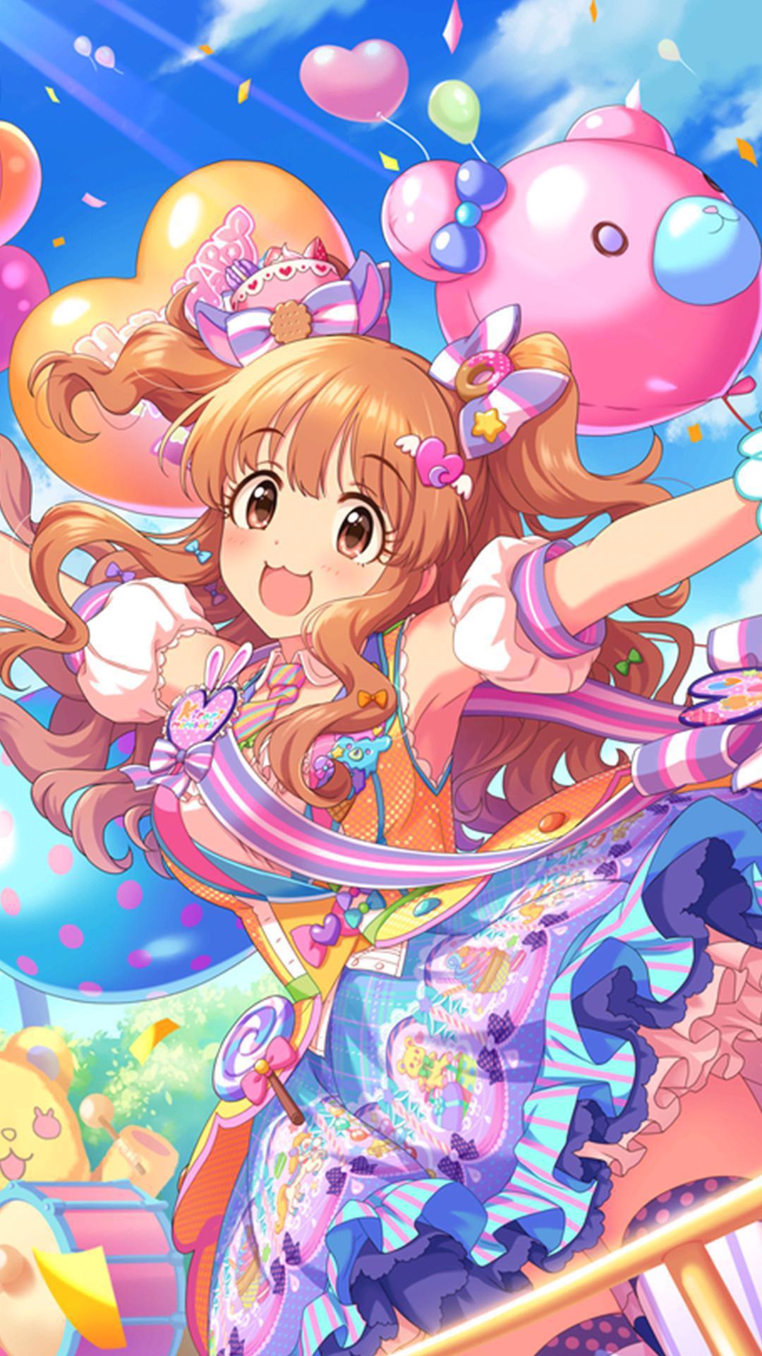 《偶像大师灰姑娘女孩》动漫手机壁纸分享，歌唱梦想的青春美少女