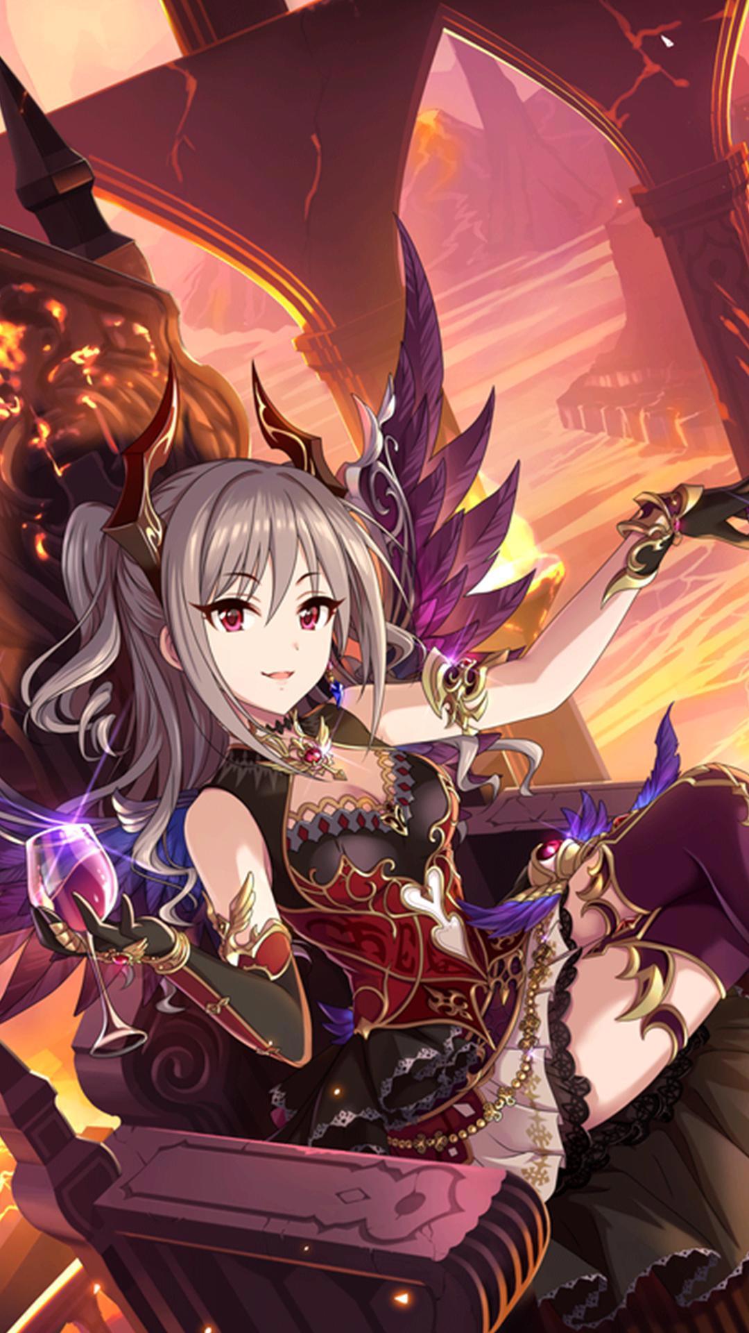 《偶像大师灰姑娘女孩》动漫手机壁纸分享，歌唱梦想的青春美少女