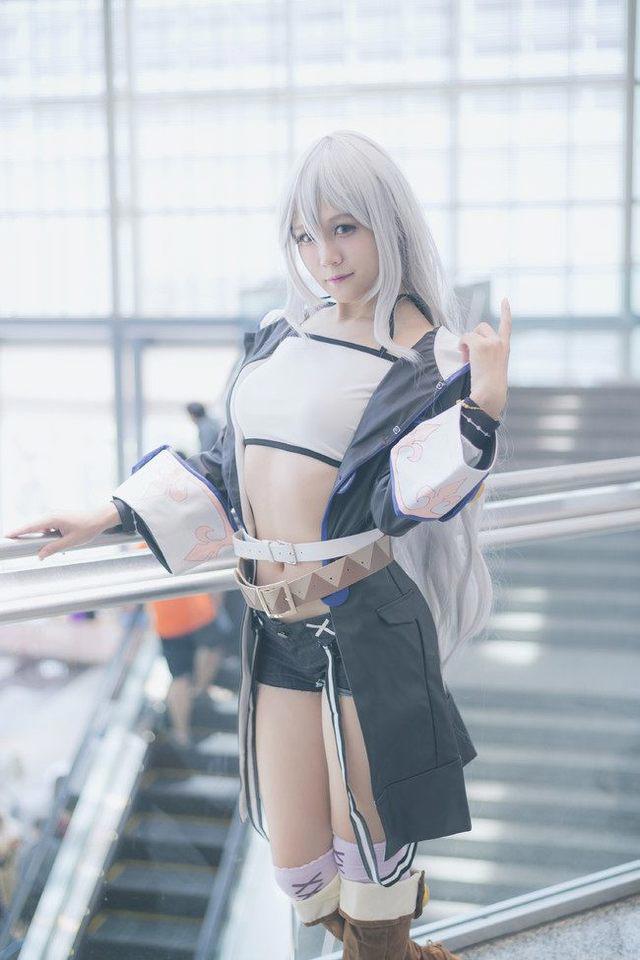 从零开始的魔法书零cos舰娘岛风般的妆容，美轮美奂