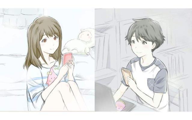 月色真美，纯真的爱情动漫！