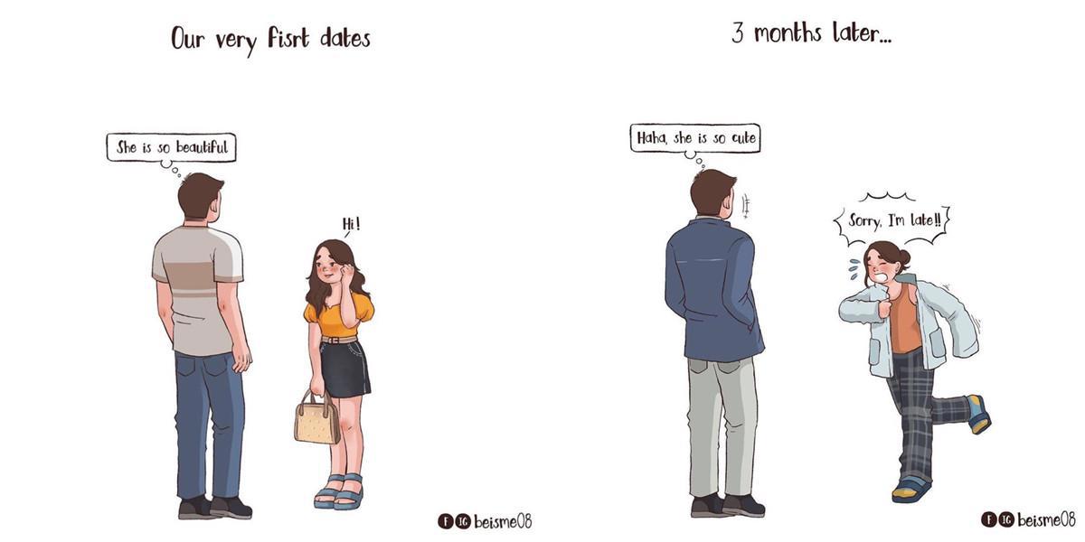 “四格情侣漫画”国外爆火，爱情最美的样子：是你超丑、我也超爱