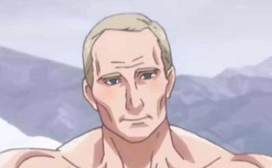 日本人厉害了，居然敢在动画中画普京的头像而且挺萌的？