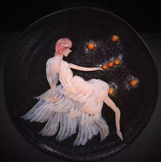 别人家的老爸！他用生鱼片给家人拼出绝美摆盘，网友羡慕不已